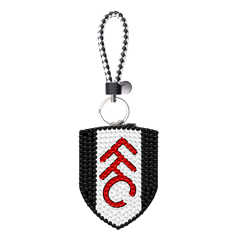 UK Football Club DIY Diamonds Painting Keychain Crystal Mosaic Keyring Crafts Gift(Double Sided)
