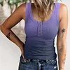 Gioiacombo&trade; Canotta da donna estiva filettata slim fit con cinturino largo