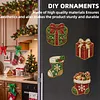 6PCS Stocking and Gift Pack DIY Pearl Diamond Painting Christmas Fridge Magnets, Sparkling Rhinestone Refrigerator Magnet Craft Kit for Home Decor & Gifts