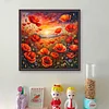 Poppy Field-11CT Stamped Cross Stitch 50*50cm/19.69*19.69in