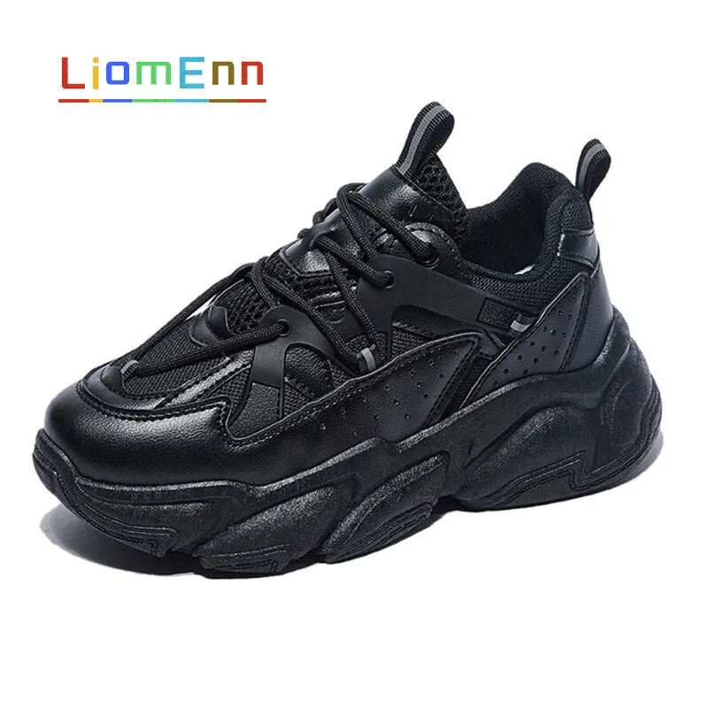 Women's White Chunky Sneakers Women Shoes Platform Casual Sport Shoes 2021 New Spring Vulcanized Tennis Female 5 cm basket femme
