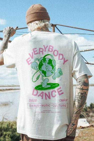 EVERYBODY DANCE Individual Fashion Music Festival Men's Short-sleeved T-shirt