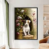 (Big Size) Retro Dog - 11CT Stamped Cross Stitch 40*60cm/15.75*23.62in