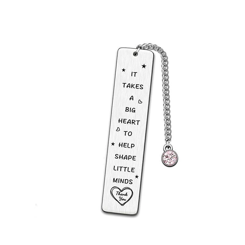 Fashion Creative Metal Stainless Steel Lettering Bookmark