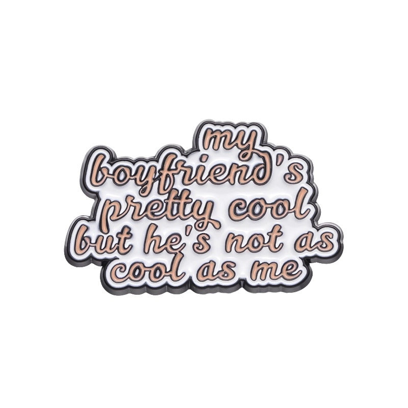 Minimalist Classic Style Pin Letter Color Block Alloy Stoving Varnish Unisex Brooches