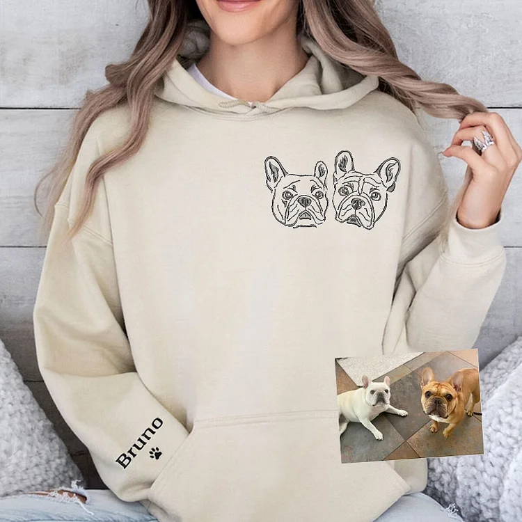 Custom PET Portrait Hoodie buy Sweatshirt