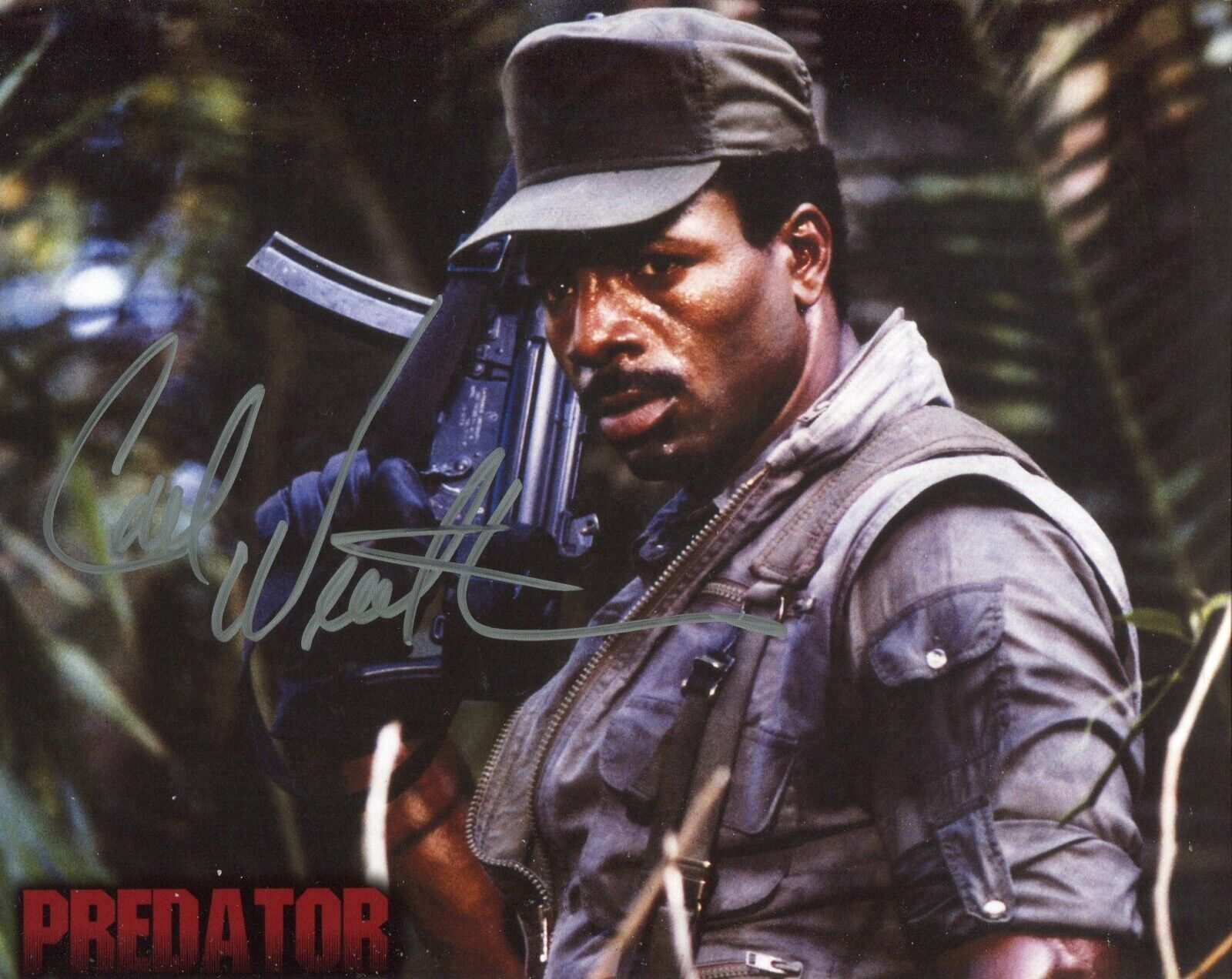 Actor Carl Weathers signed PREDATOR 8x10 movie Photo Poster painting