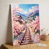 DIY Pearl Painting - Handmade Self - Adhesive Pearls - Scenery (With Frame)