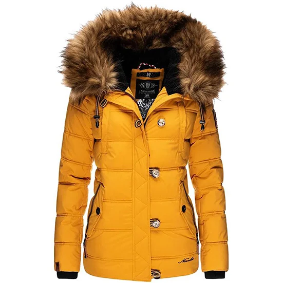 Women's windproof padded jacket yellow