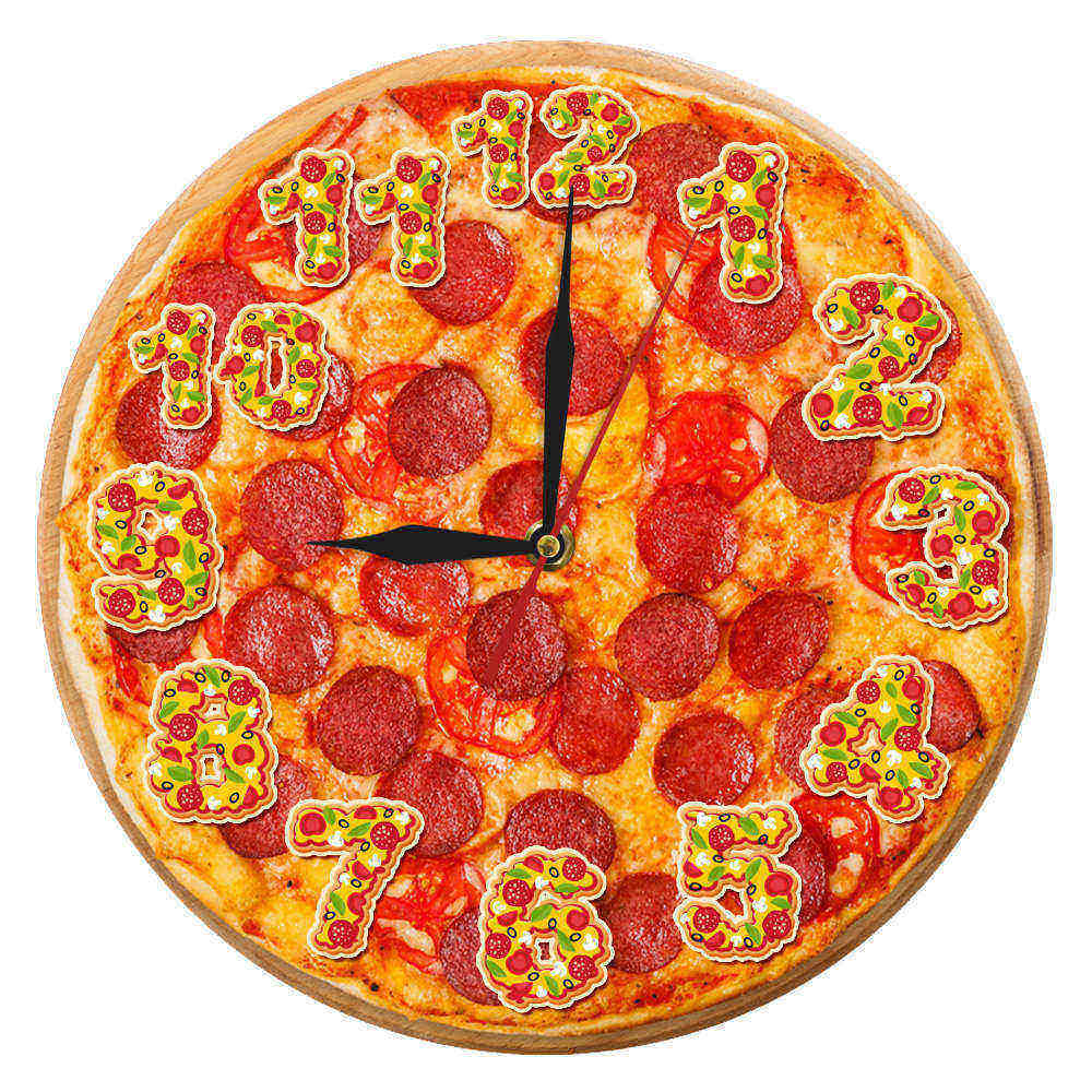 

Italian Pepperoni Pizza - Frameless Acrylic Wall Clock, 501 Original
