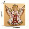 (25x25cm)DIY Pearl Painting Xmas Framed Handmade Pearl Material Art Kit Living Room Decor