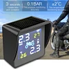 Solar Motorcycle Tire Pressure Monitoring Alarm System with 2 Sensors