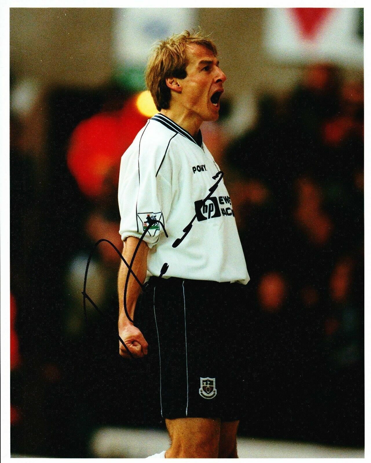 Jurgen Klinsmann SIGNED 10X8 Photo Poster painting Tottenham Hotspur SPURS COYS AFTAL COA (1162)