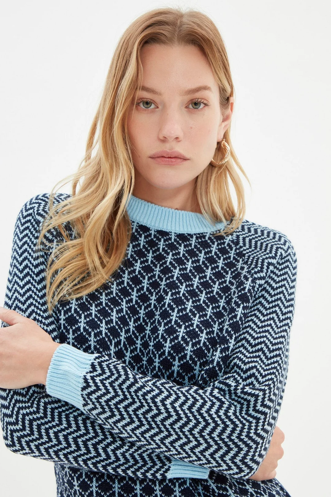 Trendyol Jakarlı Knitwear Sweater TWOAW22KZ2379