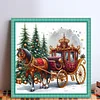 Christmas Carriage-11CT Stamped Cross Stitch 40*40cm/15.75*15.75in