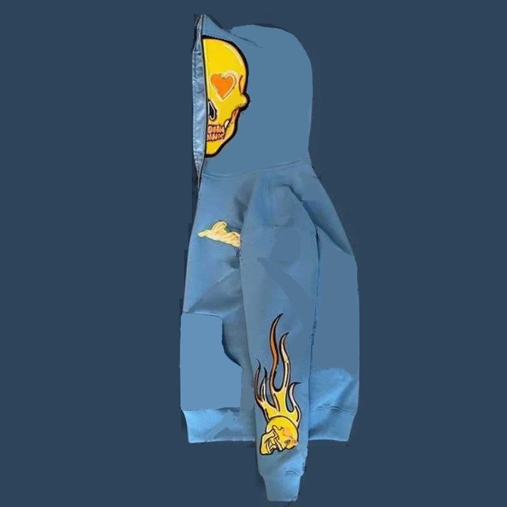Fun Print Zip-Up Hoodie - Casual Pullover Jacket