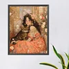 Diamond Painting -DIY Round Partial AB Drill Literary Retro Girl(45x55cm)