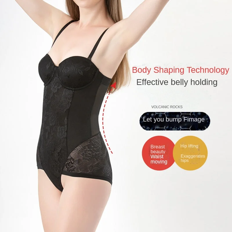 Coloriented 20260 Sexy Lace Floral Bodysuit Shapewear Women Butt Lifter Shaper Underwear High Waist Slimming Corset Lingerie