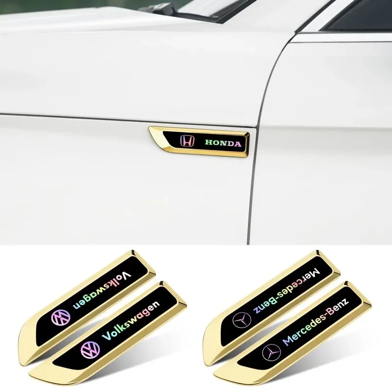 Blade fender metal colorful reflective car side sticker