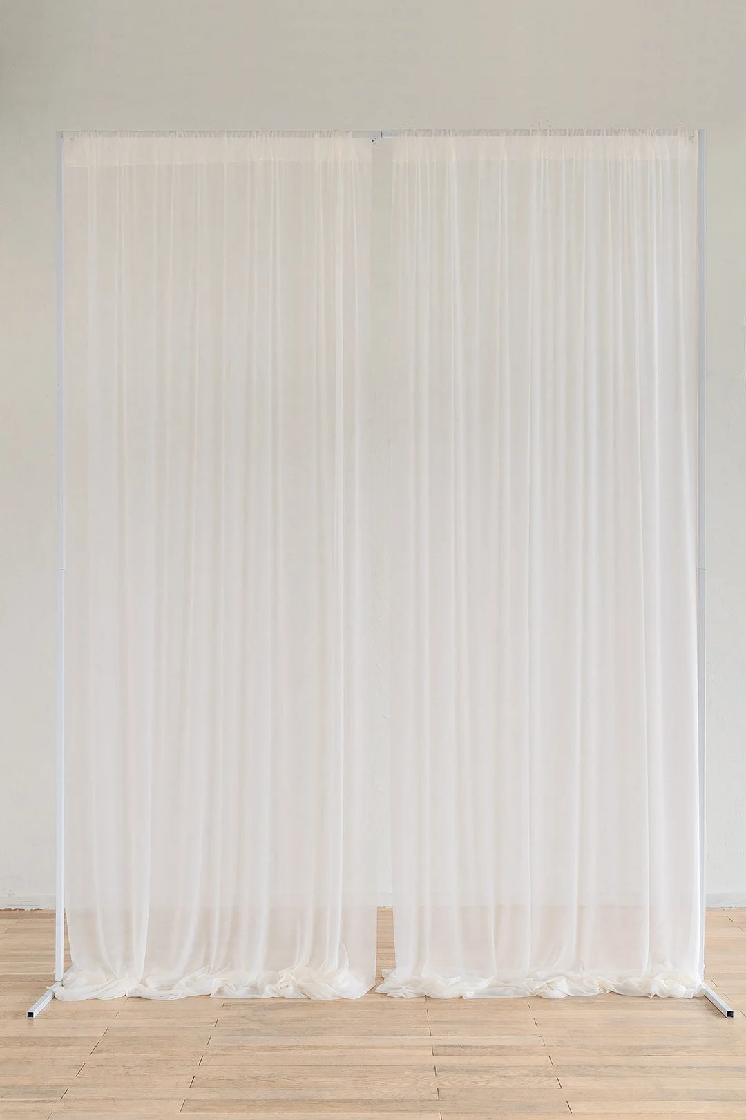 Sheer Backdrop Curtain Panels 60" w x 10ft/82.5" w x 8ft  (Set of 2) - 3 Colors