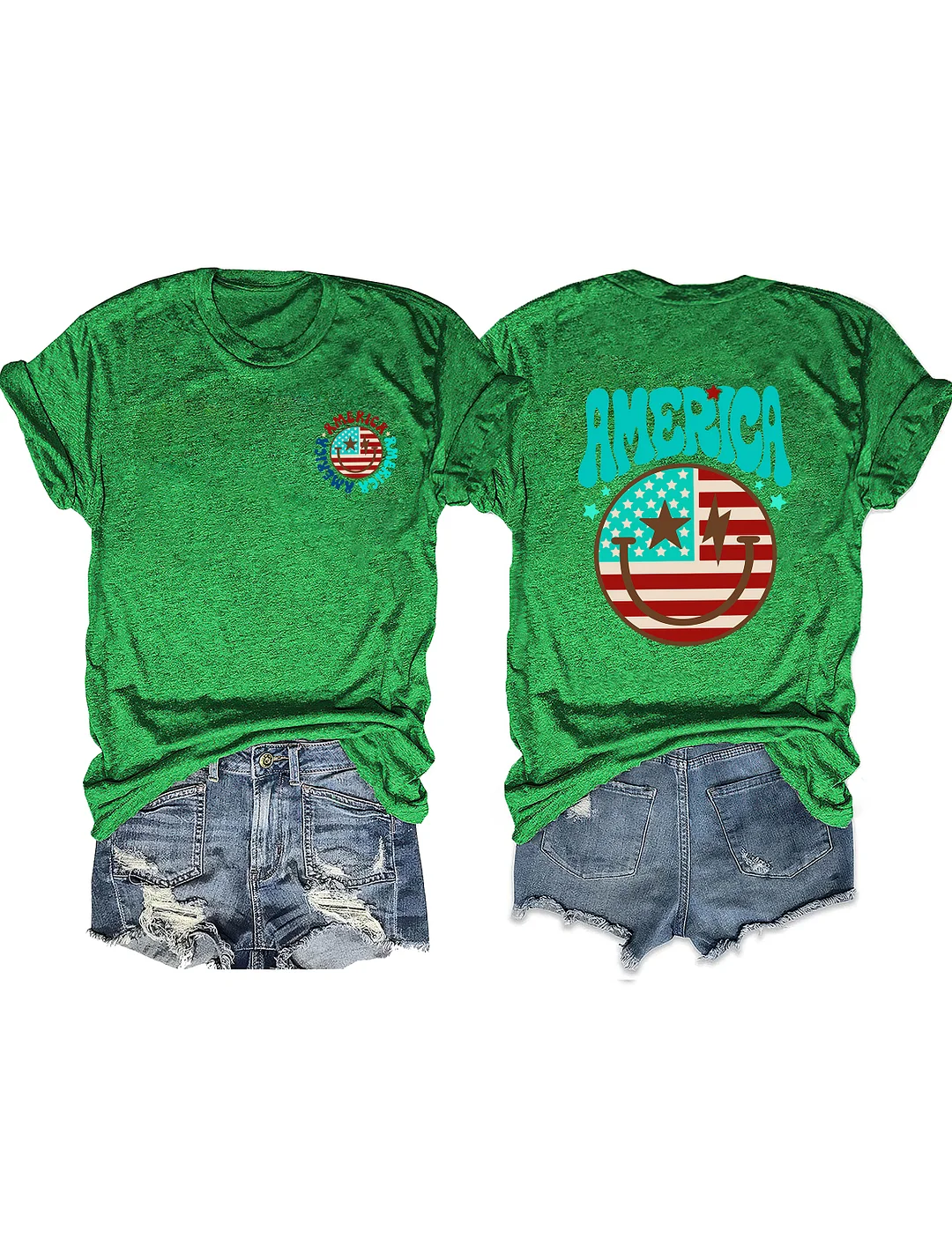 Smiling American Flag T-shirt