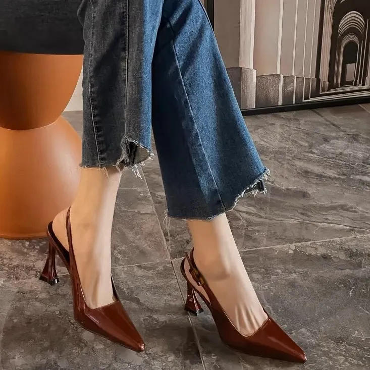 Breakj Breakj Heel High-Heeled Women 2025 Korean Version Of The Pointed Niche Temperament Single Shoes Wearing Dating Fashion Shoes Women