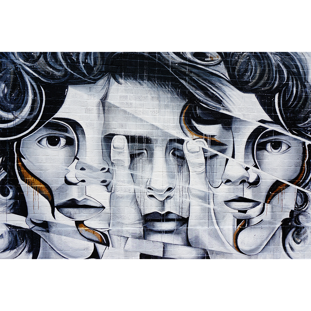 

40*30CM-Abstract Portrait-Round Drill Diamond Painting, 501 Original