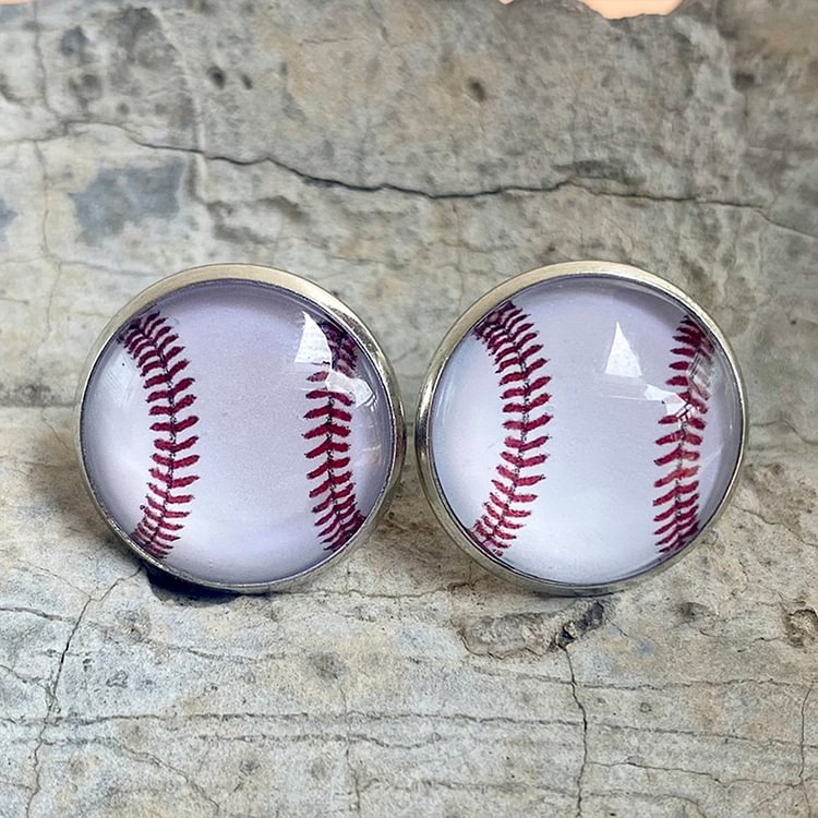 ANB - Baseball Glass Ear Studs Earrings