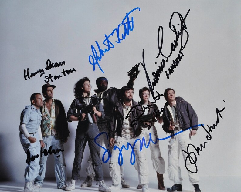 ALIEN CAST SIGNED Photo Poster painting X7 Sigourney Weaver, Tom Skerrit, John Hurt, Harry Dean Stanton, Veronica Cartwright + wcoa