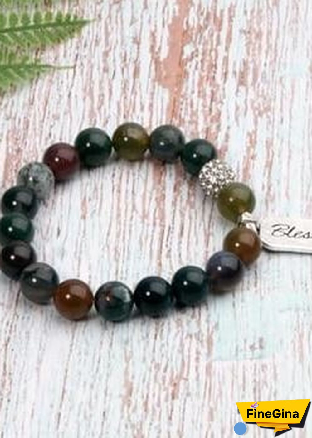 Boho Bracelet, Green Amazonite Blessed