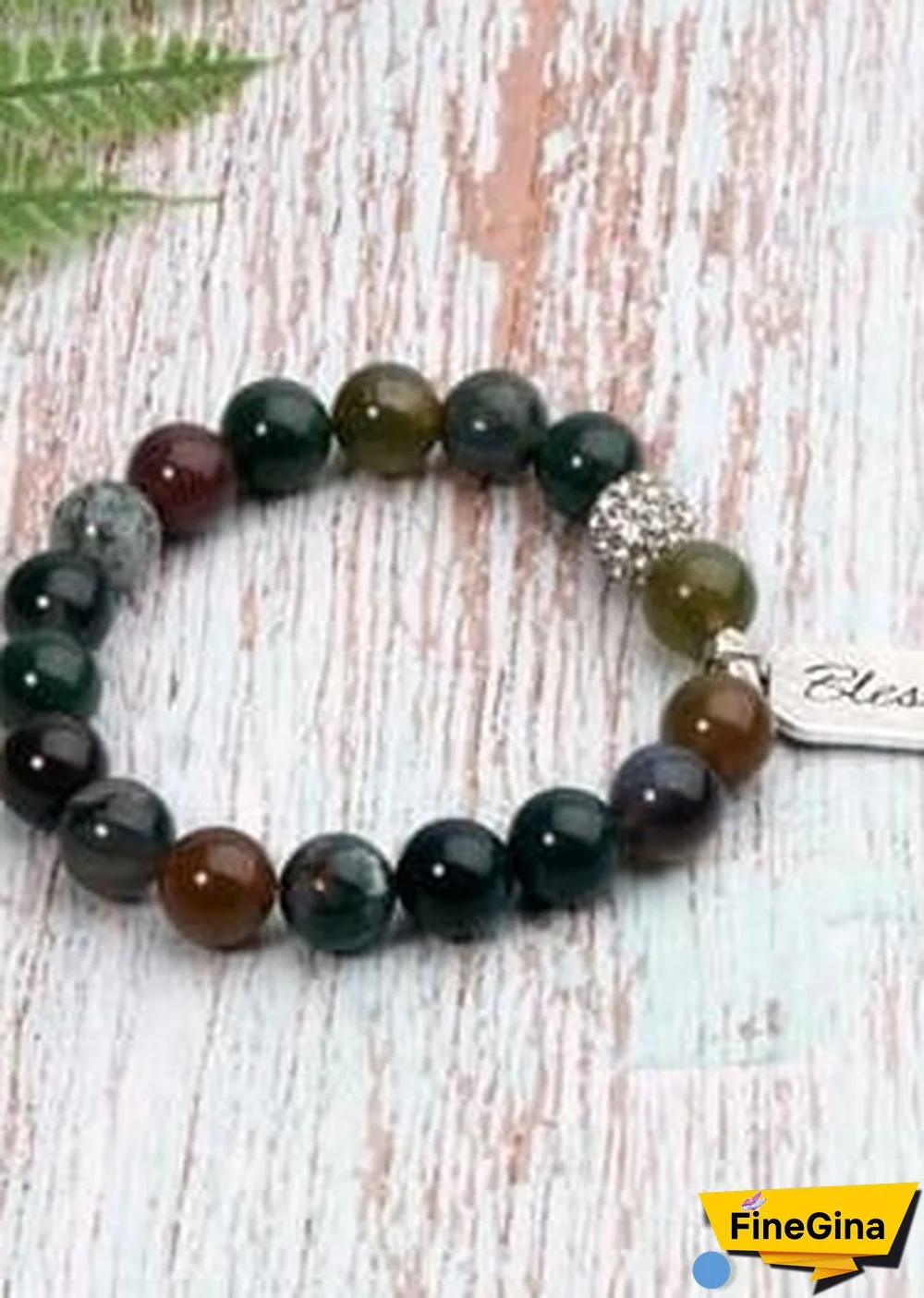 Boho Bracelet, Green Amazonite Blessed