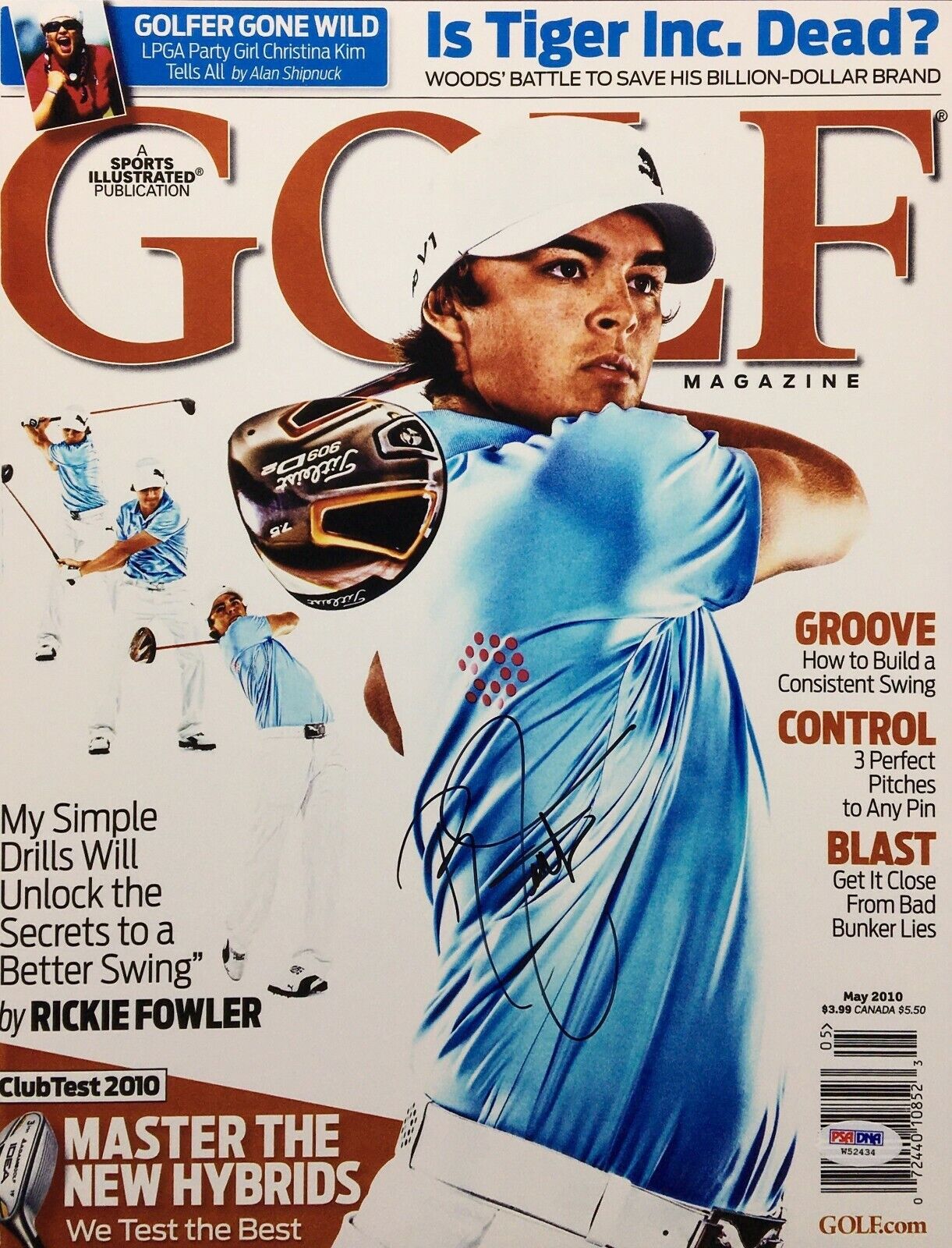 Rickie Fowler Signed 11x14 Photo Poster painting *Golf PGA Tour Wins: 5 PSA W52434