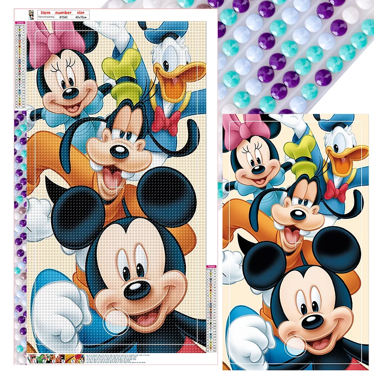 Full Round Diamond Painting - Disney Mickey Mouse And Friends Taking Pictures 40*70CM