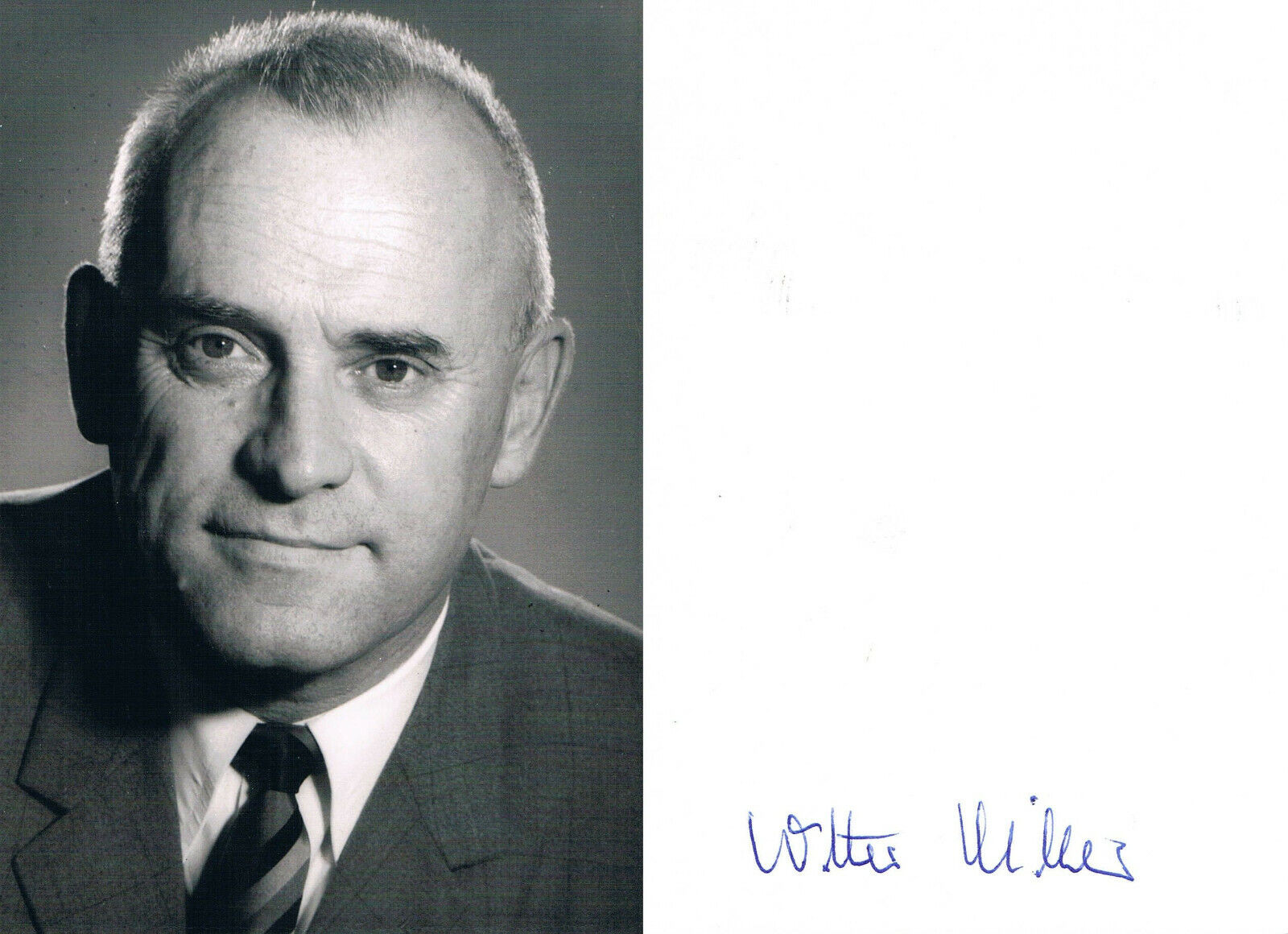 Germany Walter M?ller 1920-71 autograph signed Photo Poster painting 4x6