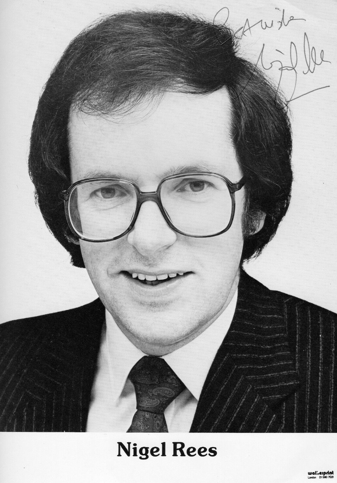 NIGEL REES AUTOGRAPH, TV & RADIO COMEDY WRITER, BROADCASTER