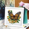 5D DIY Partial Special Shaped Drill Diamond Painting Kit Butterfly Decor With Frame Kit 18x18cm