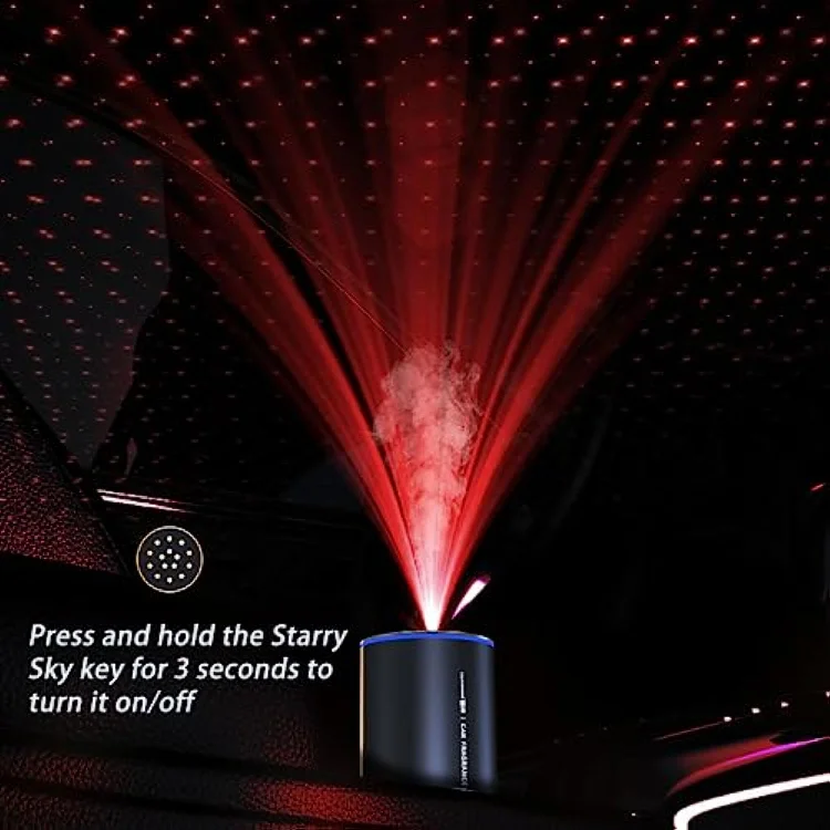 Car Aromatherapy Intelligent Starry Sky Top Full Star Spray w/ Atmosphere  Light