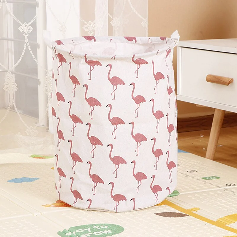 Organizer Canvas Laundry Basket Waterproof Large Capacity Laundry Hamper Dirty Clothes Storage Basket Toy Home Storage Bin 45x35