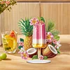 2D Flat Acrylic Ice Cream Fruit DIY Desktop Diamond Art Kits for Adults Beginner