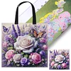 Flower Butterflies-11CT DIY Stamped Cross Stitch Shopping Bag 40*40cm/15.75*15.75in