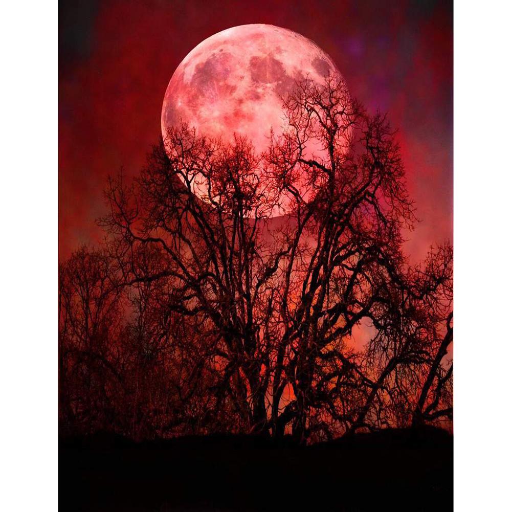 

40*30CM - Moon Scenery - Round Drill Diamond Painting, 501 Original