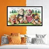 Little Bear Family - 2 strands 14CT Stamped Cross Stitch  52*31cm(Brand)