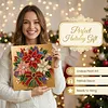 (25x25cm)DIY Pearl Painting Xmas Framed Handmade Pearl Material Art Kit Living Room Decor