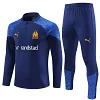 2023/2024 Olympique de Marseille Half-Pull Training Suit Blue Football Jersey