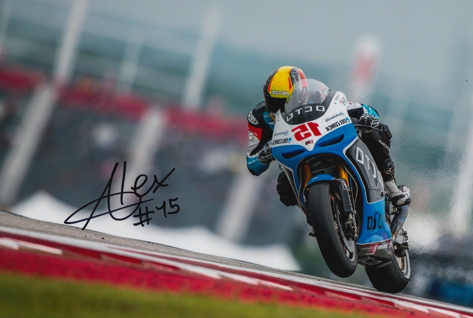 Alex de Angelis Hand Signed 12x8 Photo Poster painting - MotoGP Autograph 5.