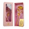 Gioiacombo&trade; Regalo di San Valentino🎁Romantico oro rosa fiore viola finestra confezione regalo regalo di San Valentino lamina d'oro rosa