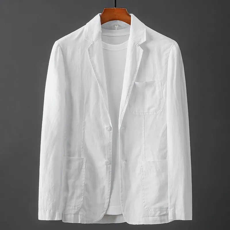 Men's Linen-Cotton Blazer &ndash; Lightweight Summer Tailoring &ndash; Blue