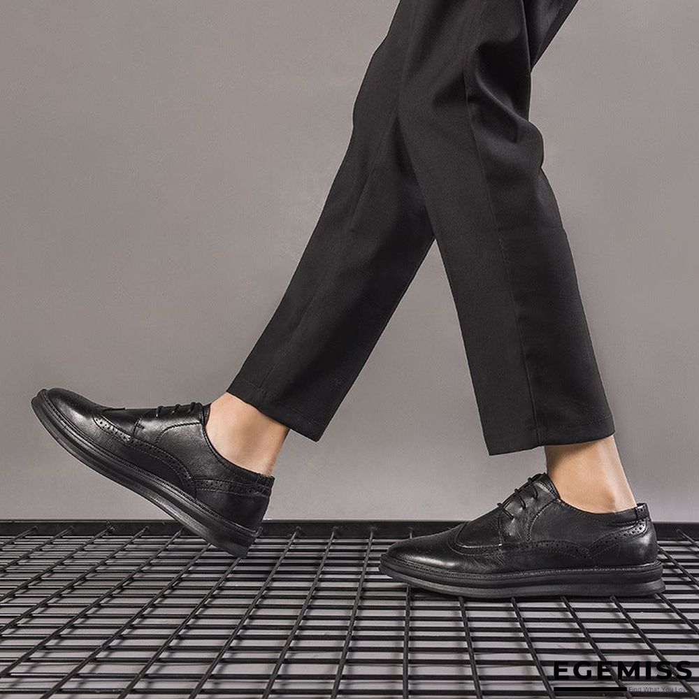 New Business Oxford Shoes Real Leather Breathable Men's Shoes | EGEMISS