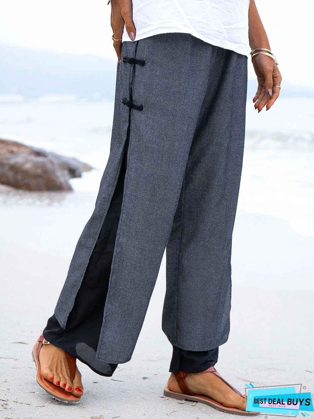 Paneled Cotton Pants