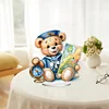Diamond Painting Acrylic Sailing Bear Desktop Ornaments for Home Decor